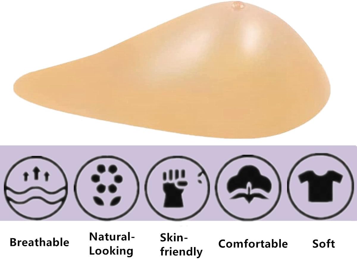 Breast Form Post Mastectomy Breast Prosthesis Right Spiral Shape Breasts Only One Piece