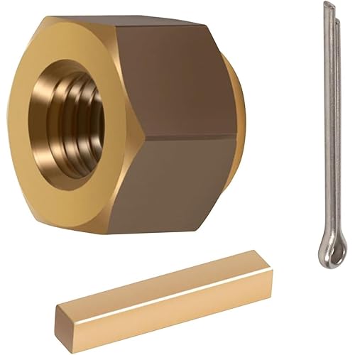 5008 Prop Nut Brass Boat Propeller Hardware Kit for 1" & 1-1/8" Inboard Propeller Shaft Nut Kit Fit for Inboard Ski, Surf and Wakeboard Boats
