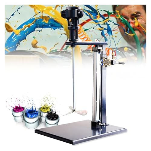 Mezcladora neumática comercial de soporte, mezcladora de pintura eléctrica con tanque de 5 galones y 20 l, mezcladora vertical de cemento y concreto de escritorio.