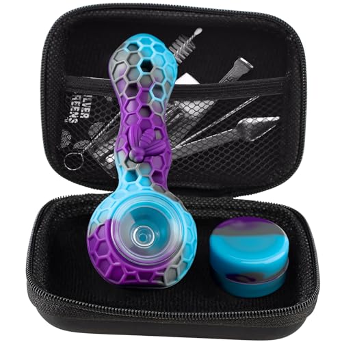 SPIPER Tobacco Pipe Set – Compact Accessory Kit with Mini Glass Jar, Tool & Pouch
