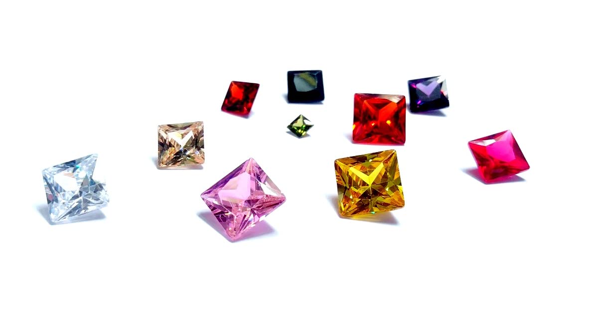 Oxyde de zirconium AAA de forme carrée : éclat multicolore pour projets de mode