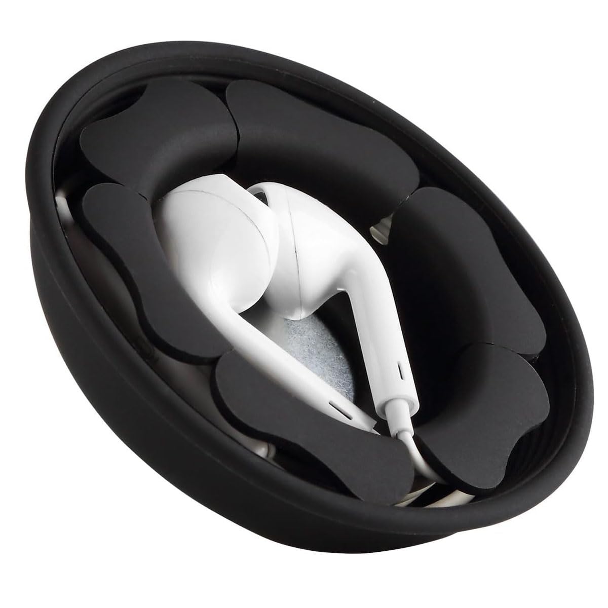 Auriculares auriculares soporte caso, mairui magnético auriculares de silicona suave Auriculares organizador caja de almacenamiento de gestión de cables cable Winder para Samsung/Sony/iphone EarPods