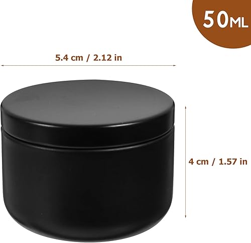 Miniatura 2 de Luxshiny Latas de té de 1.7 fl oz con tapas herméticas, 10 tarros redondos de metal para caramelos, hojalata, caja vacía para galletas, para boda,