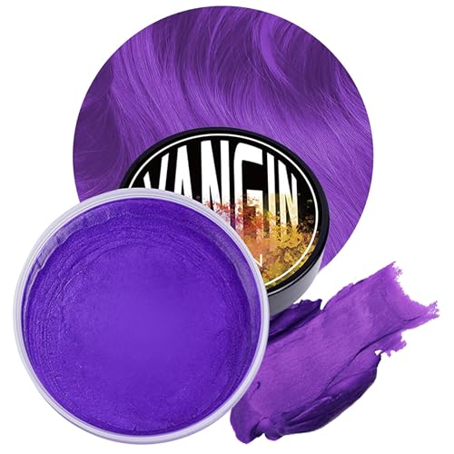 Tinte temporal para el cabello, color morado, tono de pelo para hombres y mujeres, Pomada de peinado natural, tinte de pelo para fiestas, cosplay y Halloween, Navidad, crema temporal de tinte para el