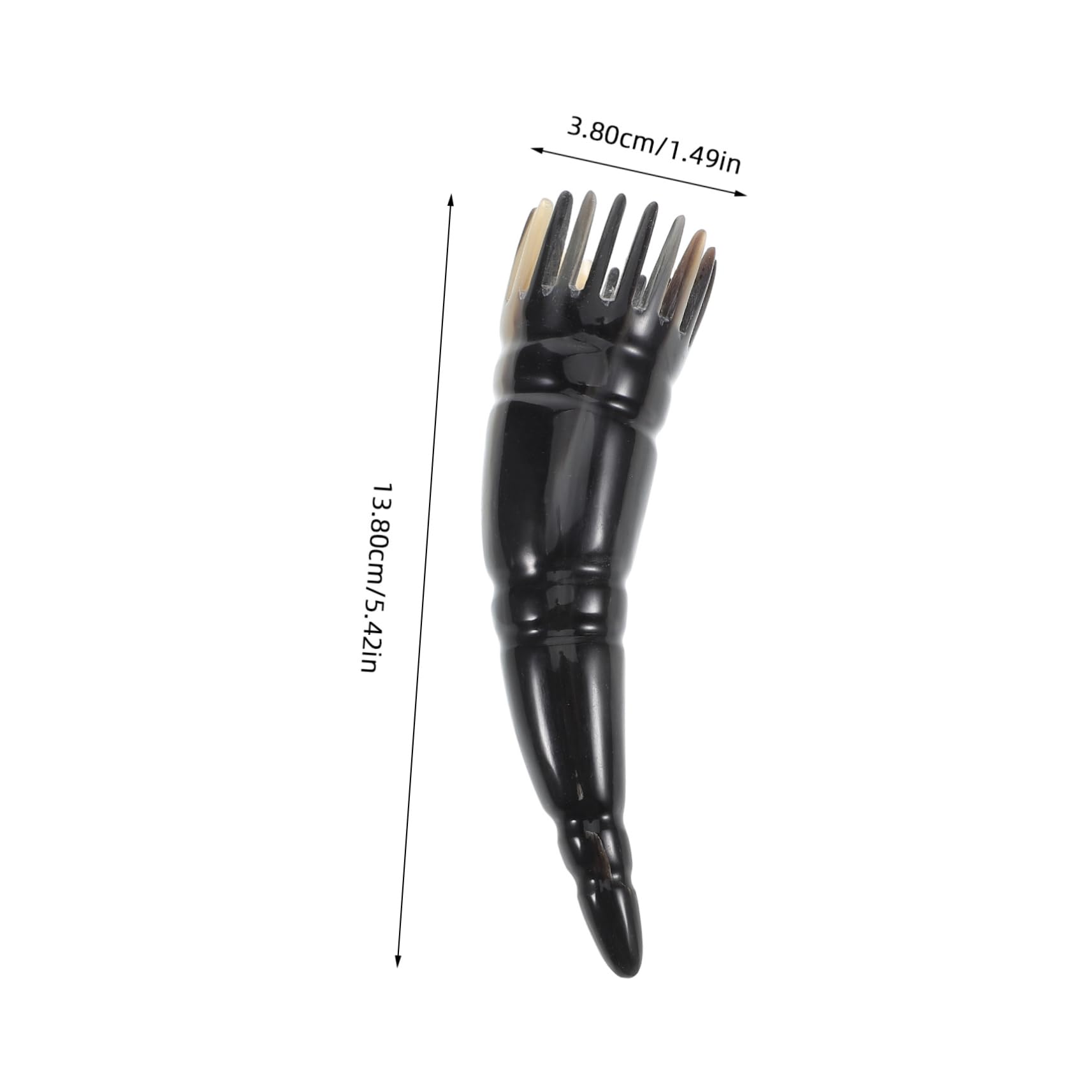 NOLITOY Horn Face Scrape Massage Tool Cow Horn Comb Fine Teeth Hair Massager Guasha Scrapper Traditional Scalp Cleaning Brush