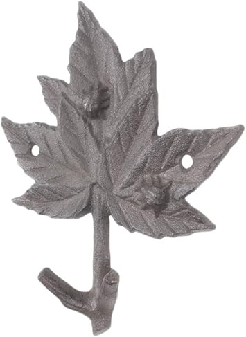 Handcrafted Nautical Decor Cast Iron Maple Tree Leaves Decorative Metal Tree Branch Hooks