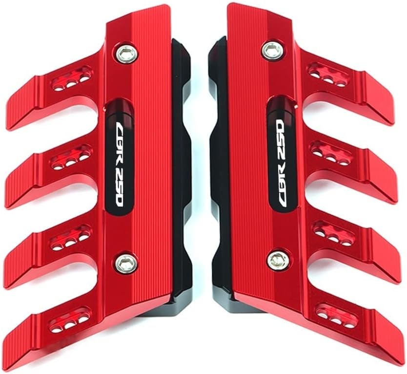 for Honda CBR250 CBR250R CBR250RR Motorcycle Fall Side Guard Front Fork Protector Front Fender Protection Block Side Guard CNC Aluminum Multiple Colour (Color : Red)