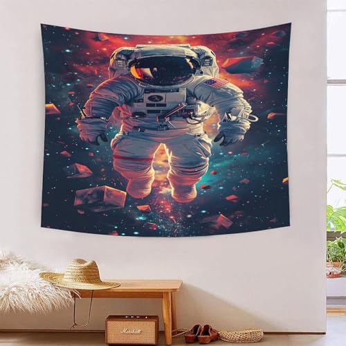 Tapisserie tissu decoration murale de salon grand format 180x230cm style espace
