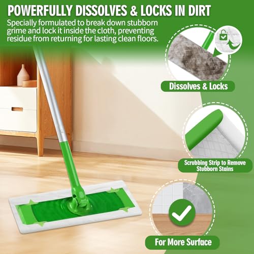 Image of 48 Count Heavy Duty Wet Pad Refills, Compatible with Swiffer Sweeper Mop & Clorox Mop, Disposable Unscented Wet Mopping Cloths for Multi-Surface Floor Cleaning
