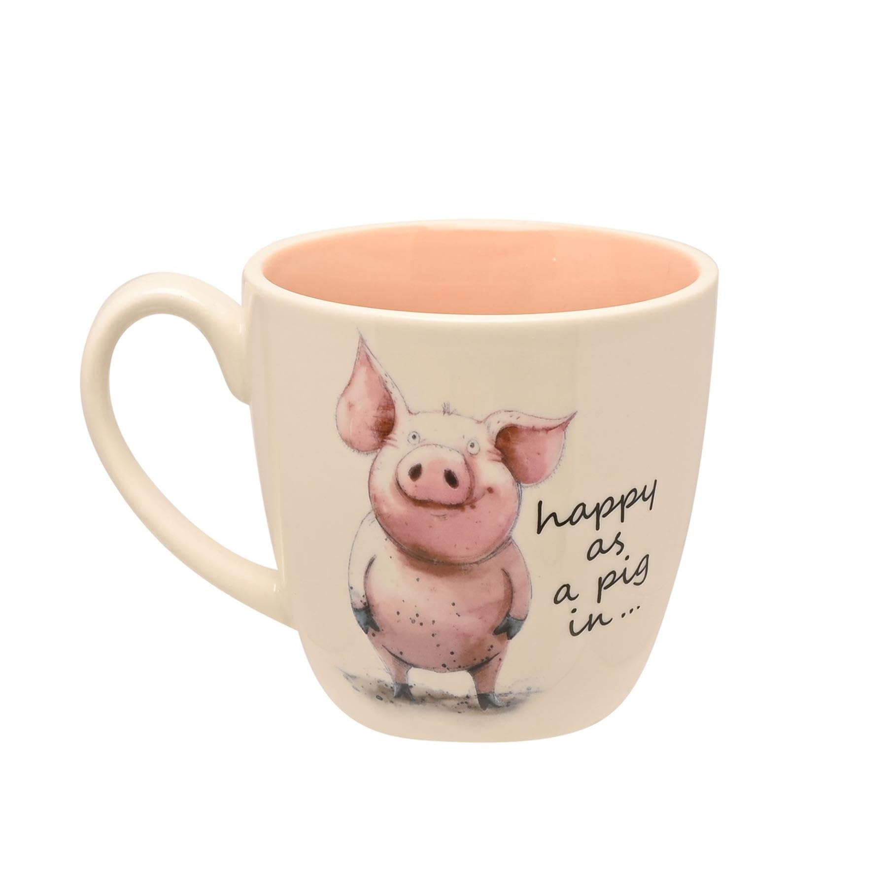 Funny Coffee Mug Ceramic Cup Novelty Pig Design - Farmer Gifts Humorous Mug