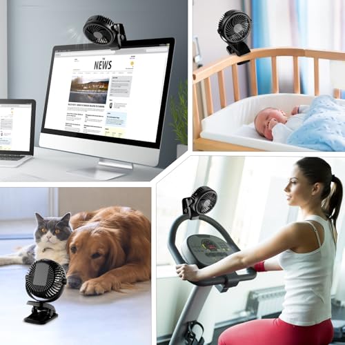 Bestron ACF15 2-in-1 Tisch-/Clip-Ventilator, Vertikal und horizontal verstellbar, Höhe: 33 cm, Ø 19 cm, 15 W, Weiß 7 Bestron ACF15 2-in-1 Tisch-/Clip-Ventilator, Vertikal und horizontal verstellbar, Höhe: 33 cm, Ø 19 cm, 15 W, Weiß – Bild 7