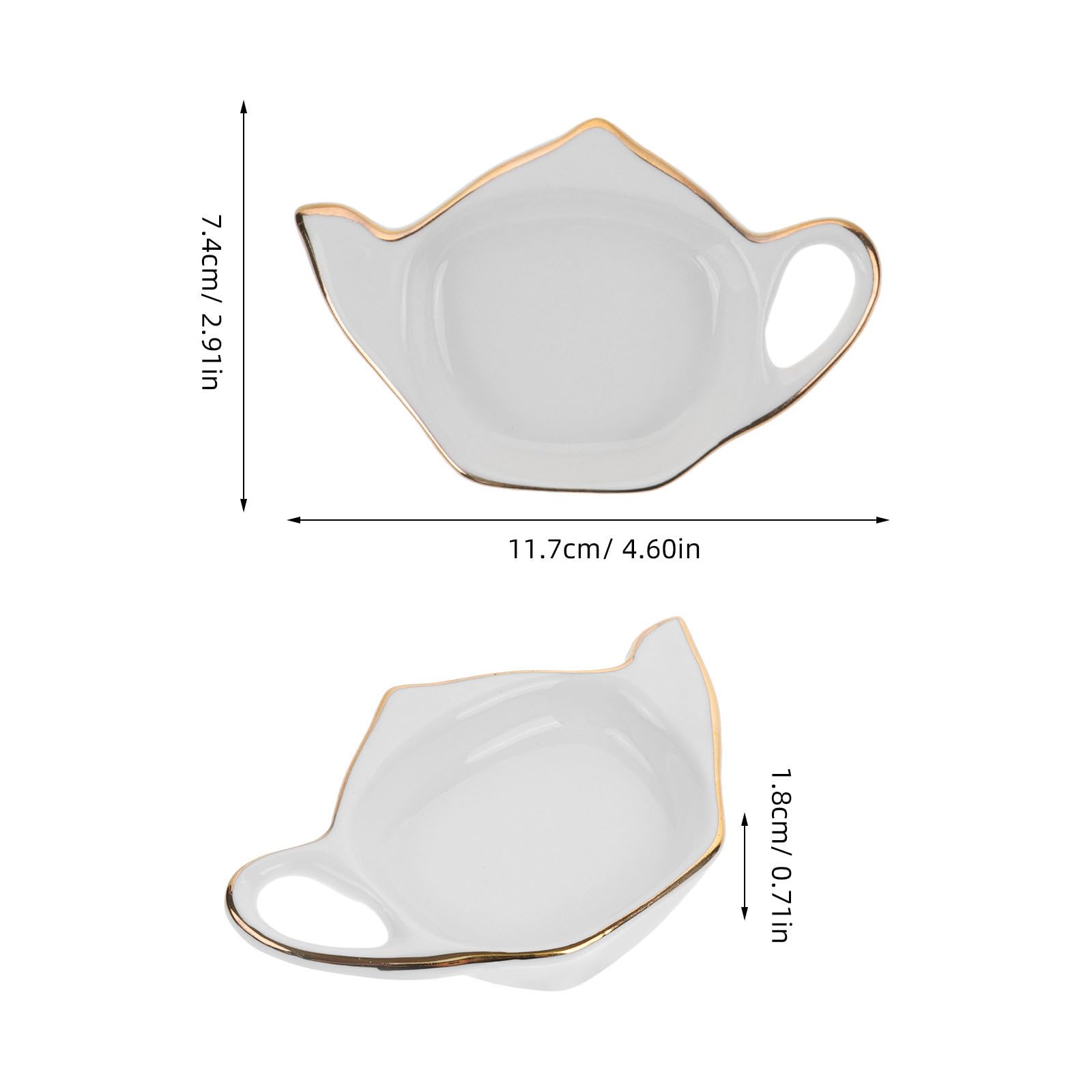 SHINEOFI Posavasos Antideslizantes para Bolsitas de Té de Cerámica Juego de 8 Diseño Adorable en Forma de Tetera y Compactos para Mesa de Cocina y Fiestas Vespertinas