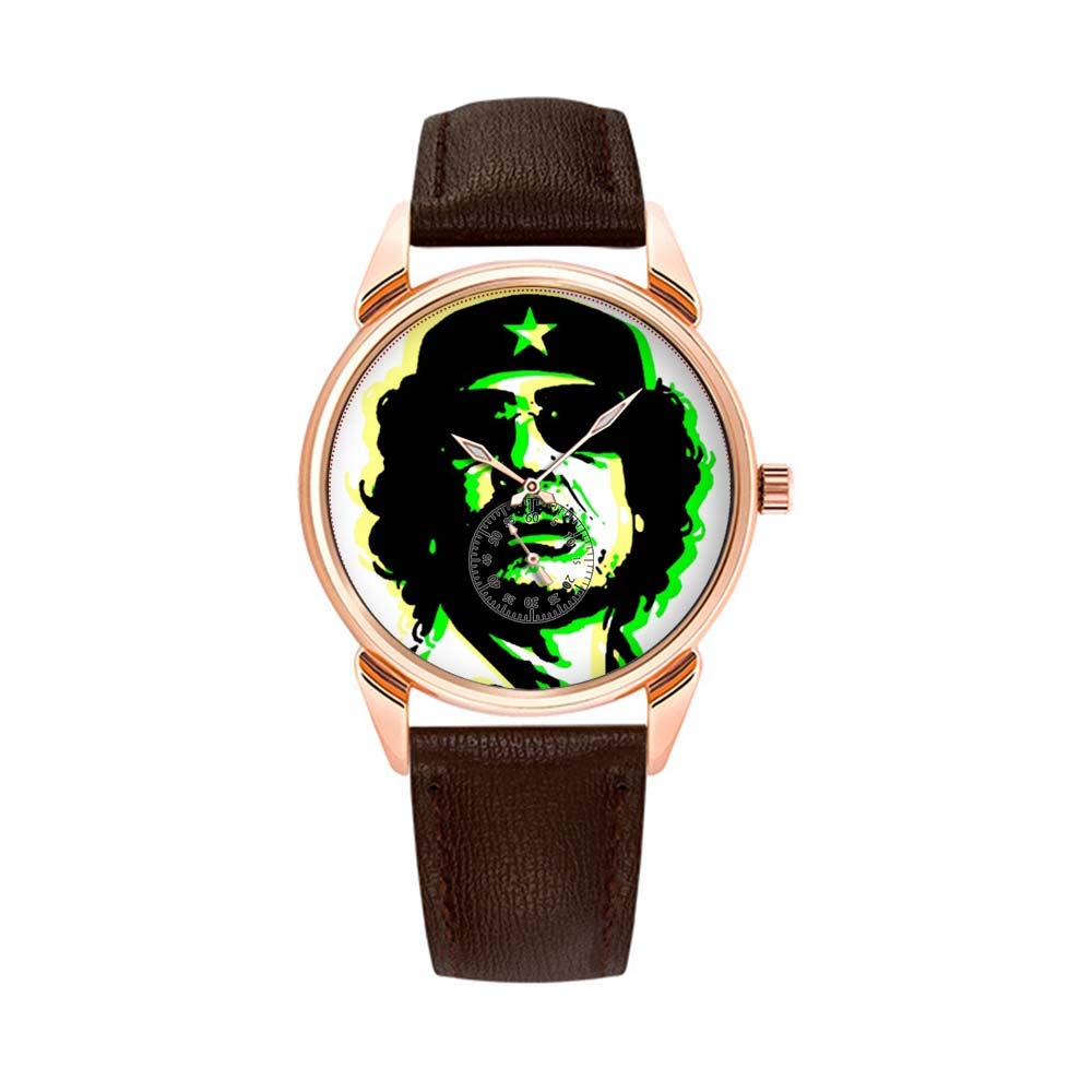 GIRLSIGHTFashion Waterproof Watch Minimalist Personality Pattern Watch - 260.Muammar Gaddafi