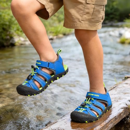Image of DREAM PAIRS Boys Girls Closed-Toe Outdoor Summer Sport Sandals(Toddler /Little Kid /Big Kid)