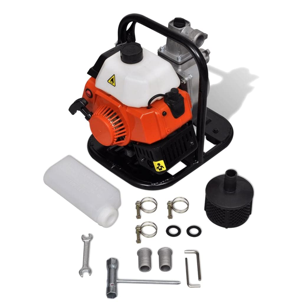 vidaXL Motobomba de Agua Gasolina 2 Tiempos 0.95L Herramienta Bomba Eléctrica