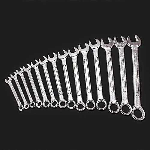 Wopeite 26 Pcs Clé À Cliquet Combinaison Clé Métrique Ensemble Denture Fine Engrenage Anneau Couple et Clé À Douille pour Réparer Un Ensemble De Clé
