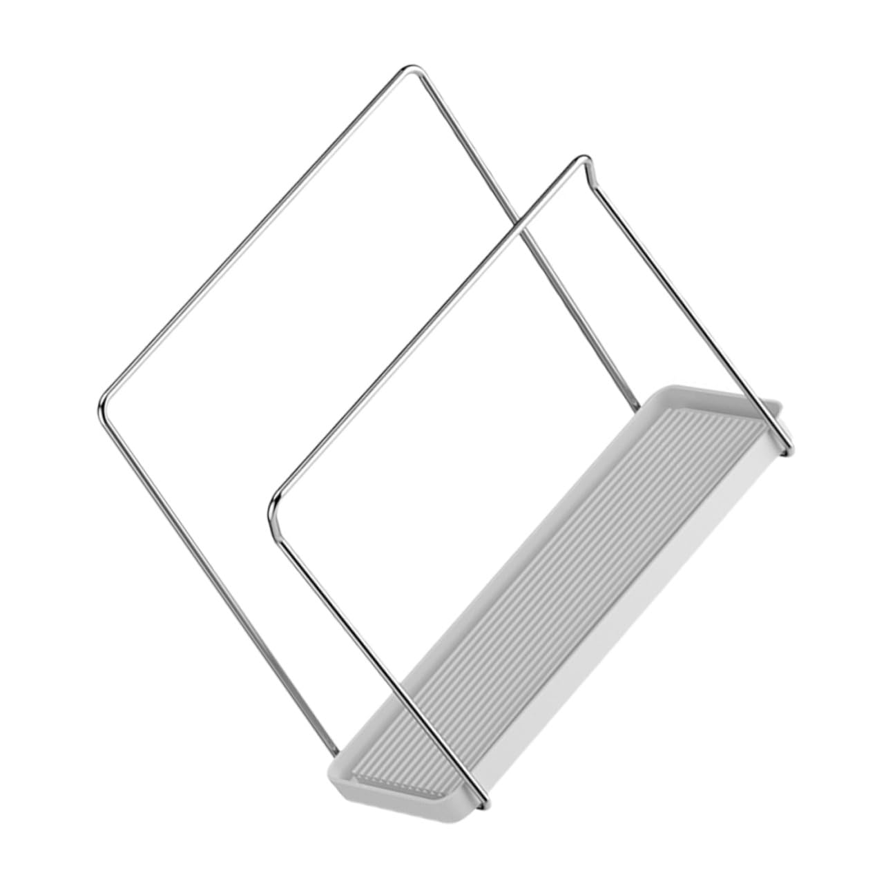 Porte-éponge de cuisine en acier inoxydable avec plateau amovible et support double barre
