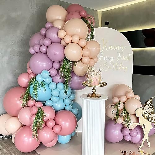 Image of KALOR 12 Inch Beige Balloons, 50 Pcs Latex Helium Balloons for Kid's Birthday Party, Baby Shower, Wedding, Graduate Party Decorations