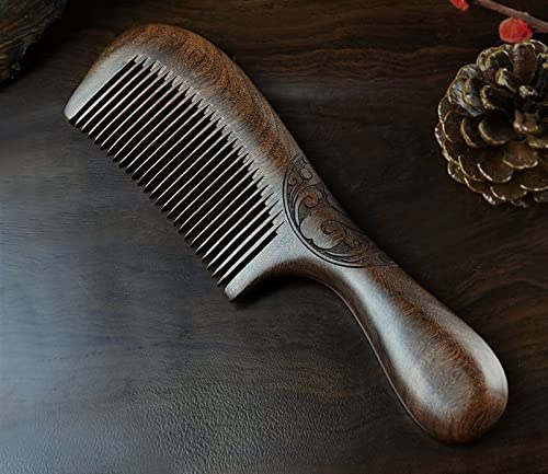 Peigne antique de massage anti-statique style traditionnel pour cheveux longs