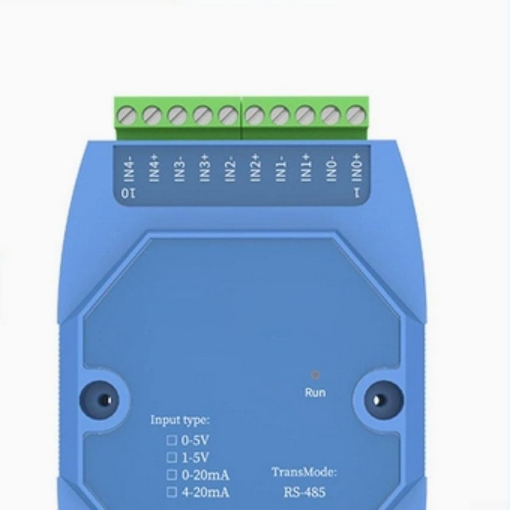 Modulo di acquisizione segnale analogico, 8 canali per 4-20mA 0-5V a RS-485 convertitore sistema di monitoraggio industriale, blu (0-5V)
