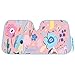Flower Drawing Auto Windshield Sun Shade for Car SUV Truck - Pretty in Light Pink - Double Bubble Foil Jumbo Folding Accordion