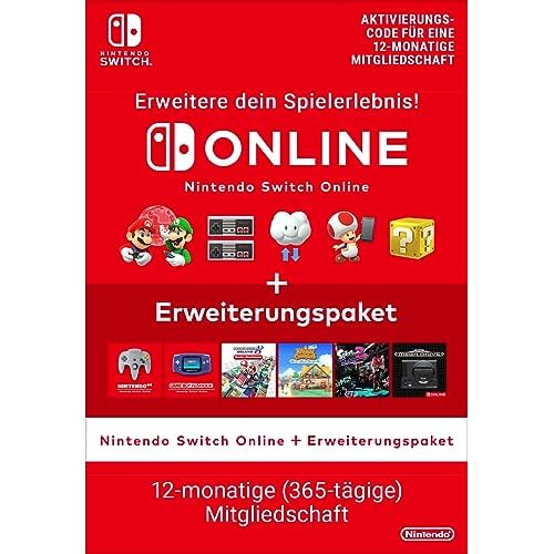 Nintendo Switch Online + Erweiterungspaket (Einzelmitgliedschaft) - Standard - Nintendo Switch - Download Code