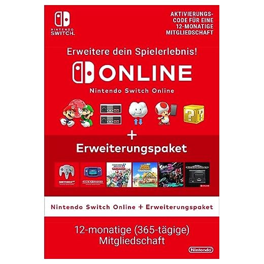 Nintendo Switch Online + Erweiterungspaket (Einzelmitgliedschaft) - Standard - Nintendo Switch - Download Code