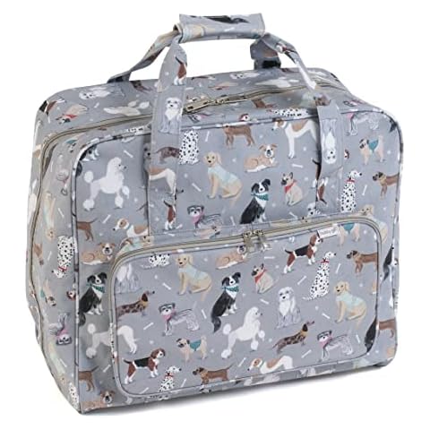Hobby Gift Exklusive Nähmaschinentasche, Graue Hunde, MR4660, L Cover