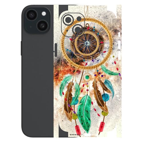 Image of AtOdds - Full Body Back Screen Guard Protector Film - Lamination Wrap Skin Sticker for iPhone 15 Plus | Scratchproof Matte Finish (Design - Dream Catcher)