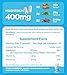 Quadruple Magnesium Supplement, 400mg of Chelate Magnesium Glycinate, L-threonate, Citrate & Malate | Max Absorption Complex w/Vitamin D3 & B6, for Sleep Heart Muscles Nerves, Non-GMO, 60 Vegan Caps