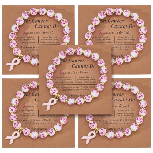 Bracelet de sensibilisation au cancer du sein lot de 5 cadeaux pour bénévoles