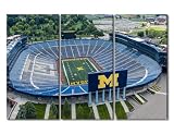 3 Piece Wall Art, University of Michigan Stadium Framed Canvas Prints