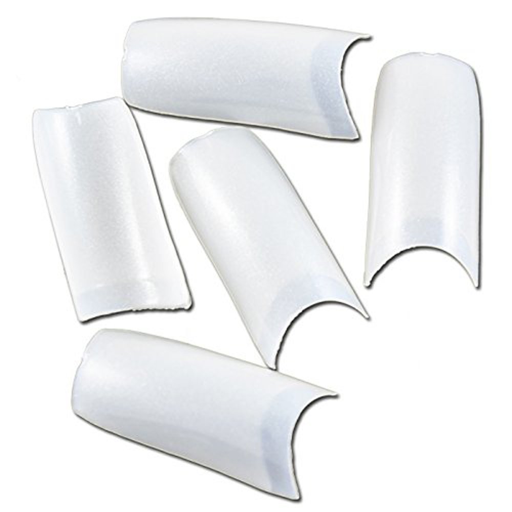 500pcs Pearl White Acrylic Style Half French False Fake Nail Tips