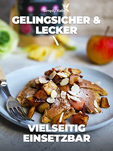 Simply Keto Lower Carb* Pancake Mix - Lower Carb* Backmischung ergibt 750g Teig für Pancakes, Waffeln oder Kaiserschmarrn - Nur 2% Netto-Kohlenhydrate - Kalorienarm & 100% Keto - Glutenfrei - 285g