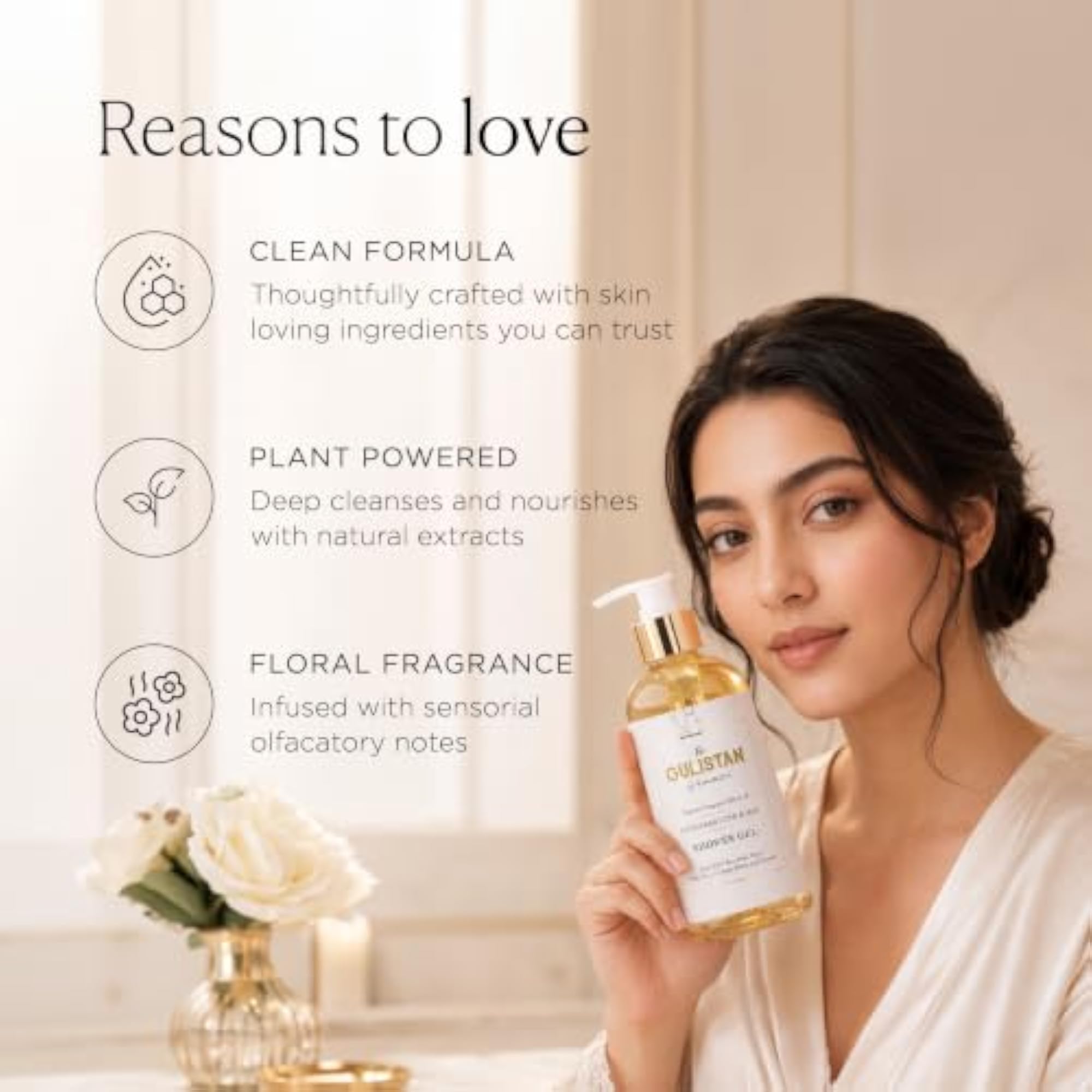 The Gulistan Shower Gel with Rose Water, 300ml