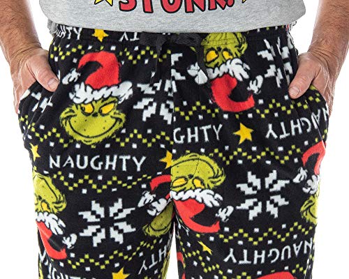 Dr. Seuss GRINCH Stink, Stank, Stunk! 3 Piece Gift Pajama Set - Fleece Pajama Pants, Shirt, And Cozy Socks4