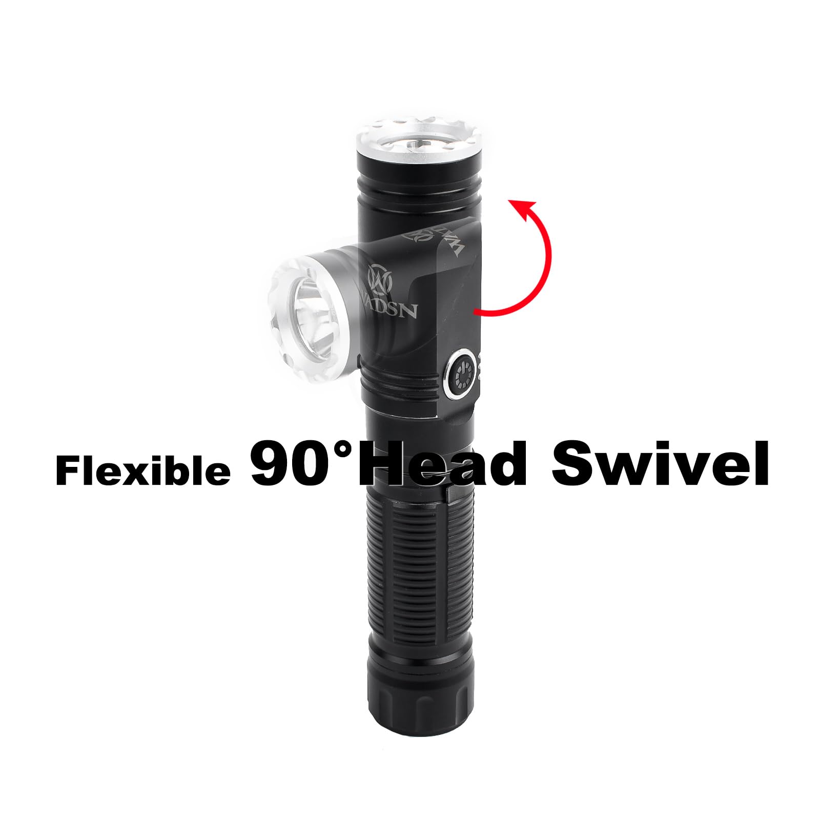 GLECTICAL Tactical Torch Flashlight with with Magnetic Tail Attachment,90°Adjustable Head - Image 3