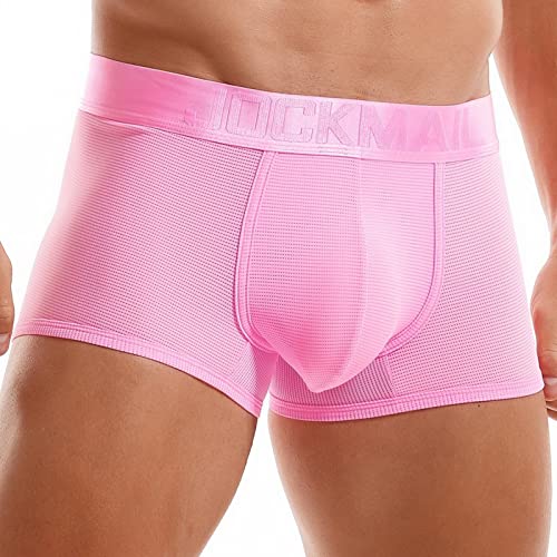 Men's Sexy Underwear Boxer Shorts Ice Silk Breathable Mesh Quick-drying Sports Shorts3