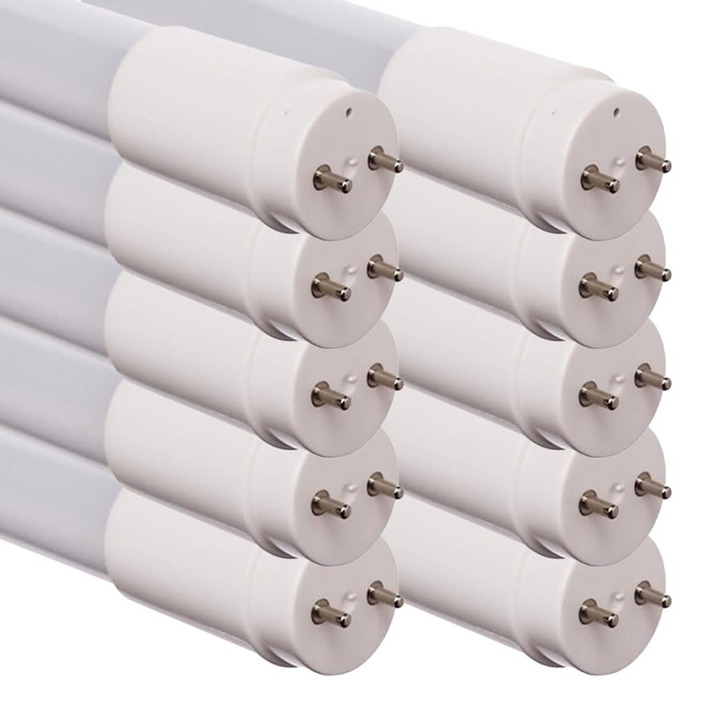NCC-Licht 10 x LED Röhre 150cm 24W/860 G13 2500lm kaltweiß 6000K, Ersatz für 58W Leuchtstoffröhre, aus bruchsicherem Kunststoff, inkl. Starter für KVG