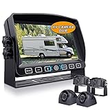 Xroose Backup Camera with 7' Touch Button Monitor Built-in Recorder for RV Semi Box Truck Trailer...