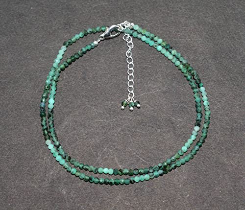 Natural Emerald Gemstone Bead Necklace For Women, Crystal Gems Healing Necklace, Chakra Stone Bead Necklace, Yoga Stone Beads Necklace Meditation #TOP2