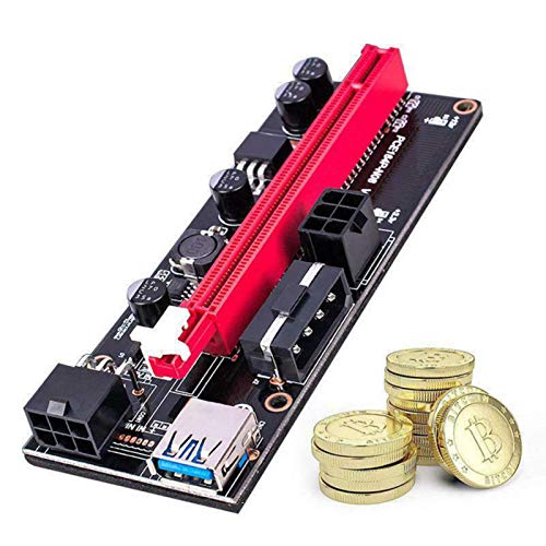 LDGG 4 Pcs PCI-E De Riser Card Adaptador 16X para 1X 6Pin GPU 60Cm De Riser Usb 3.0 Extensão Do Cabo