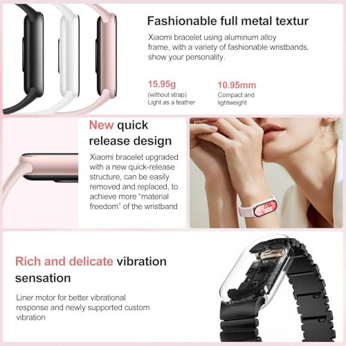 Xiaomi Smart Band 10 (2025)- Mi Smartwatch, Schermo AMOLED 1,72", Autonomia 21 giorni, Monitoraggio Della Frequenza Cardiaca, Analisi del Sonno, HyperOS 2, 5ATM, Cinturino in omaggio - Immagine 2