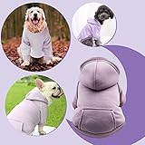 Tonsee Hundepullover kleine Hunde Mittlerer Hund Kapuzenpullis Hundepullover Hoodie Hunde Pullis Welpen Jacke Hunde Klamotten Warmer Wintermantel Haustier Kleidung Fleece Sweater (Lila, S)