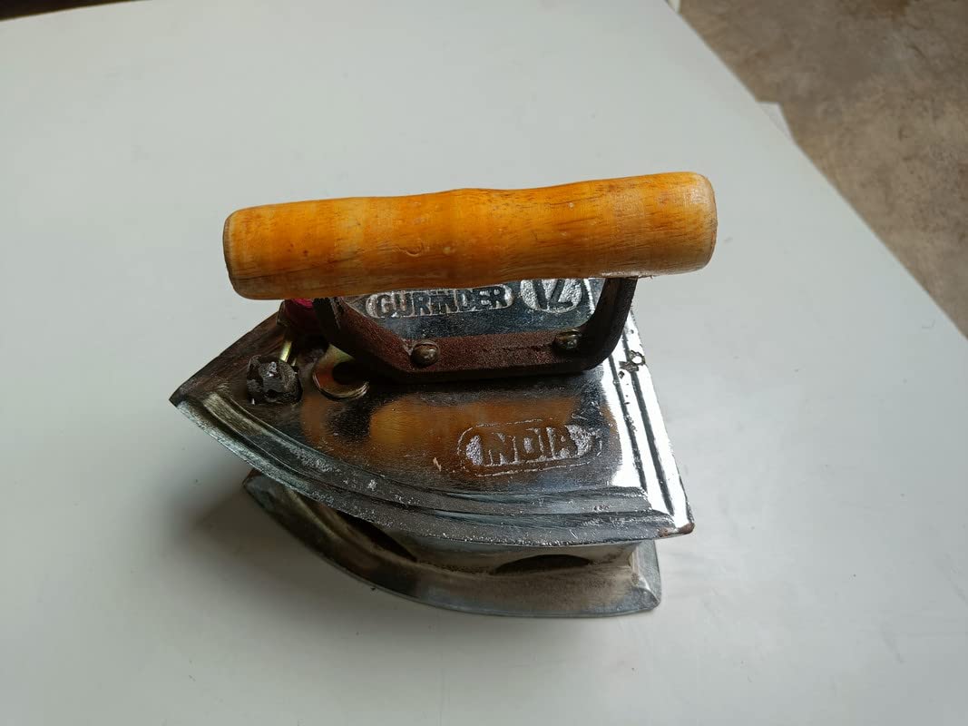 FTE Heavyweight Laundry Iron | Non Auto Cut | Wooden Handle Grip | Heavy-Duty | Tailoring Shops, Tailoring Shops