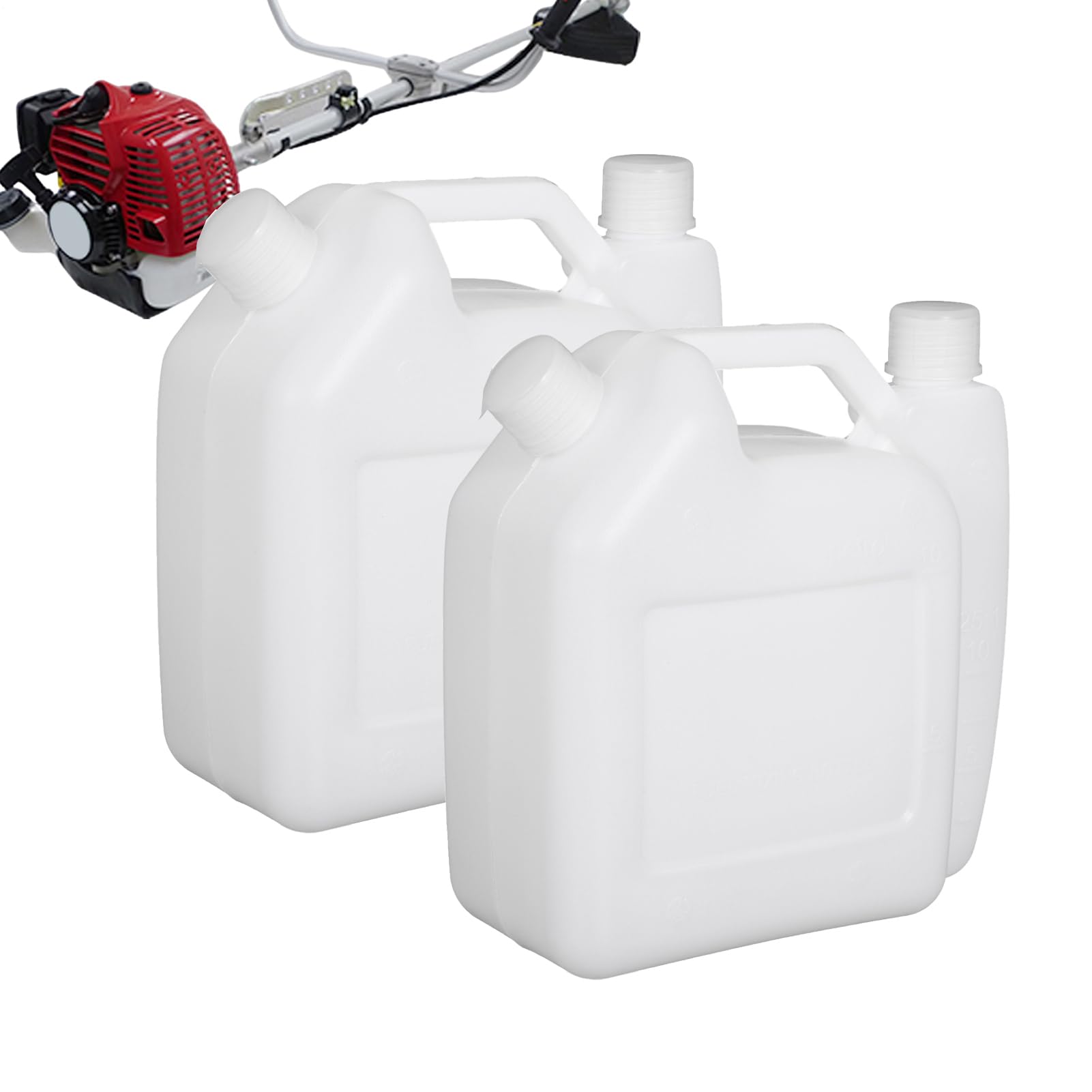 2PCS Fuels Mixing Container - 1.5L Double Mouth Mixing Bottle, 2 Strokes MixingBottles, Portable Fuels Petrol Oil Mix Pot, Petrol Oil MixingBottle ForFuels Mix For Chain Saw Brush Cutter Trimmer