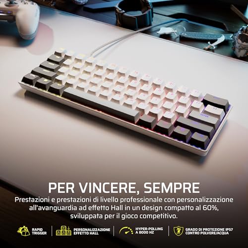 ClIPPER PRO MINI 60 Tastiera Gaming FPS Con Effetto Hall – Bianco - Tastiera gaming - Immagine 1