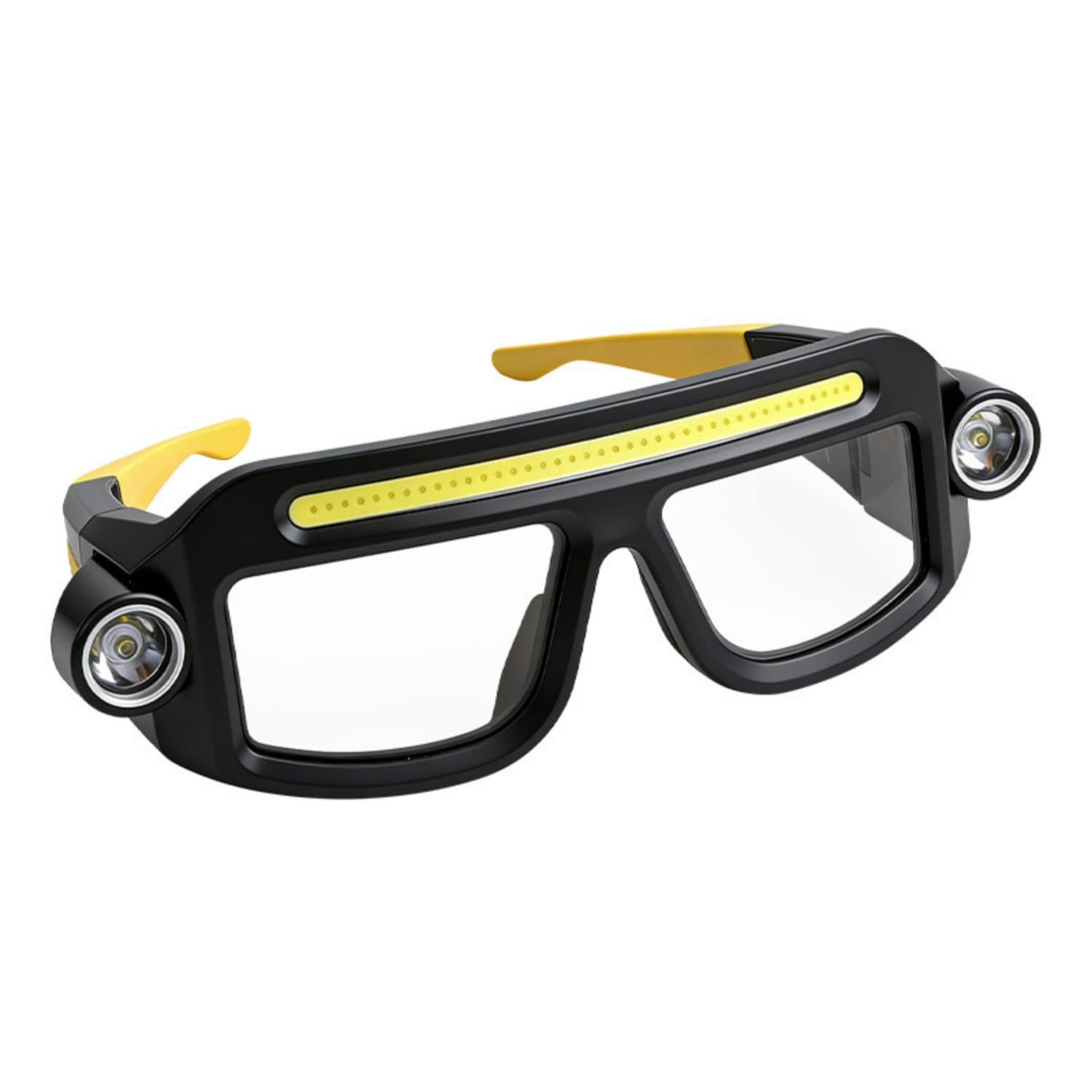 Handsunrestricted Glasses-Style Headlamp Two Side Lights Eyeglass Headlamp Clear Lens Openings LED Light Glasses, Yellow-picture-15