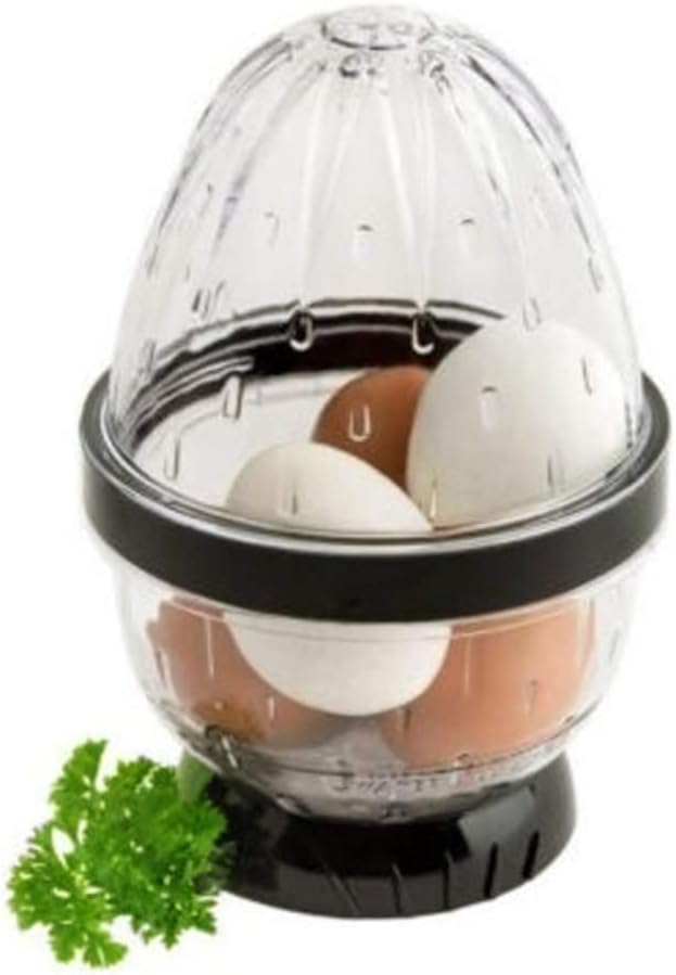 EZ EGGS Hard Boiled Egg Peeler, 3 Egg Capacity – Handheld Specialty Kitchen Tool Peels Egg Shells in Seconds (As Seen on TV)