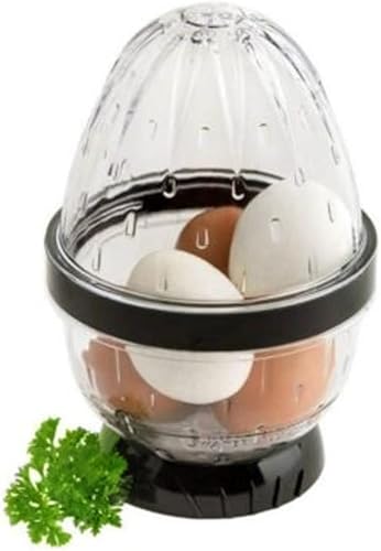 EZ EGGS Pelador de huevos duros, capacidad de 3 huevos, herramienta de cocina especial de mano para pelar cáscaras de huevo en segundos (como se ve
